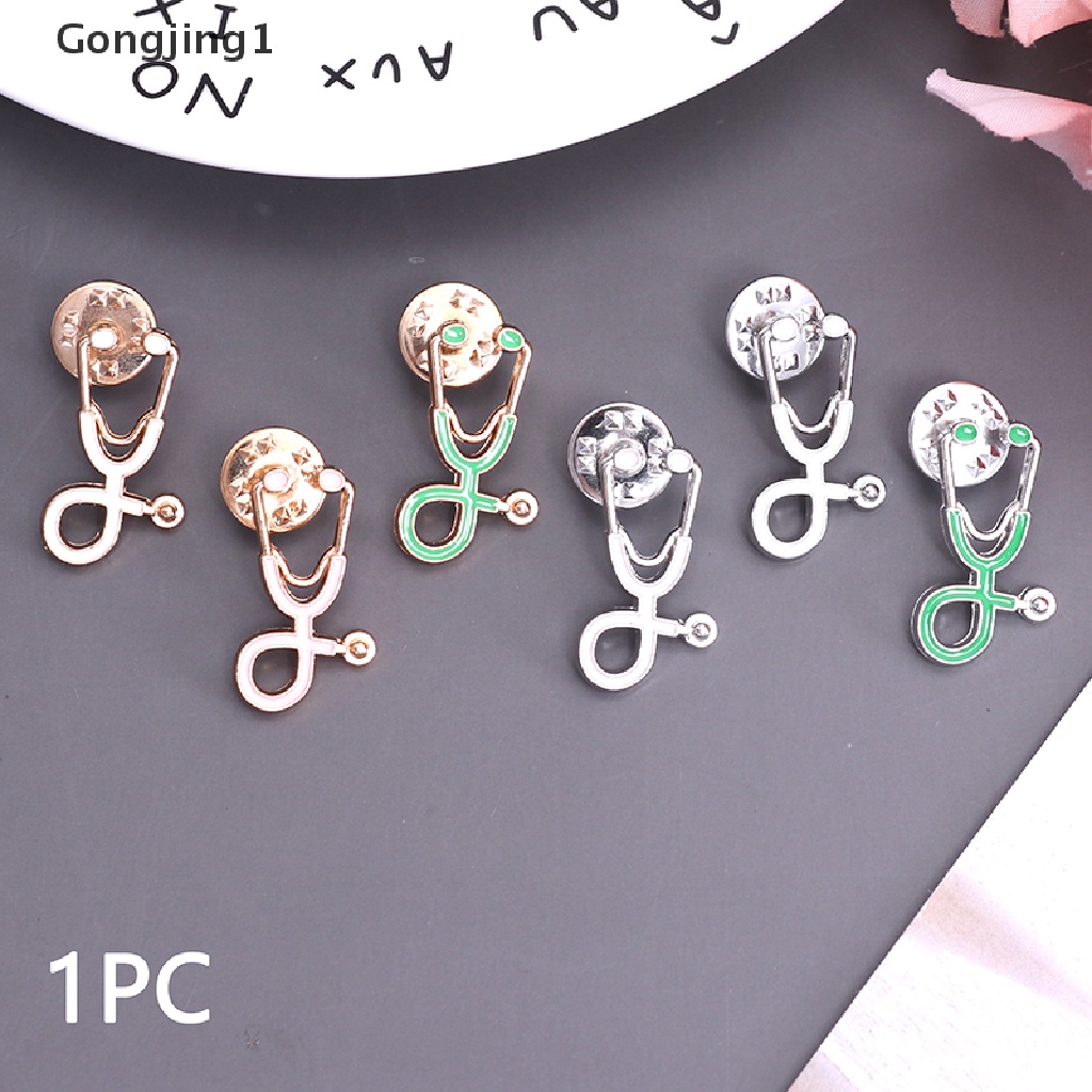 Gongjing1 1pc Bros Pin Kerah Motif Stetoskop Untuk Dokter / Perawat