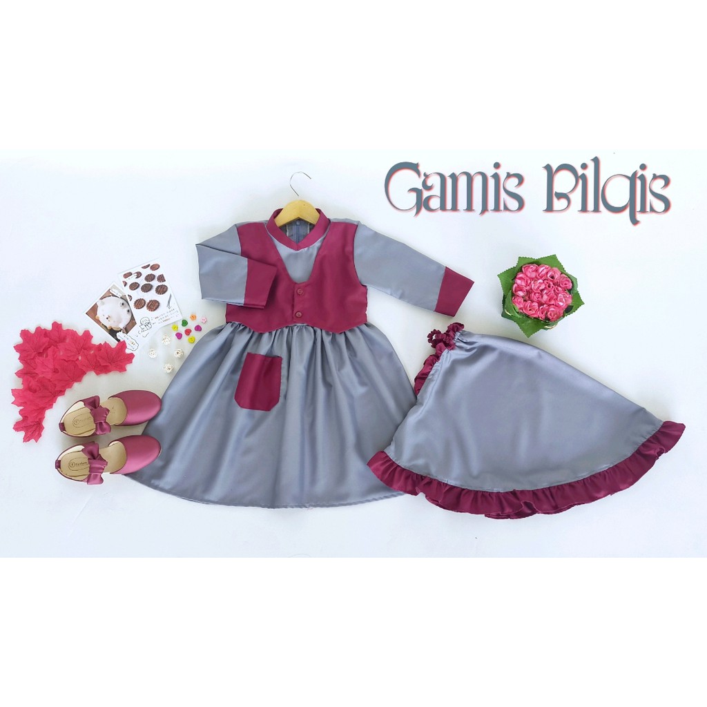 GAMIS ANAK CANTIK GAMIS BILQIS PLUS JILBAB