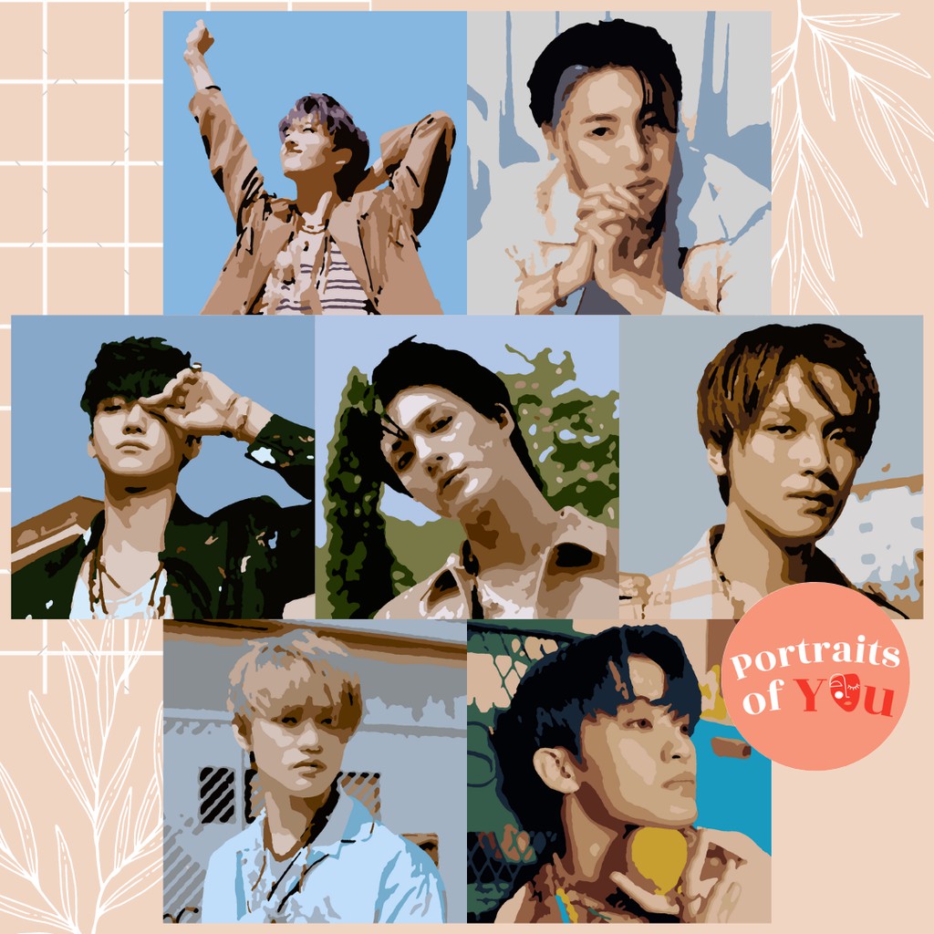 {NEW: hot sauce) NCT & EXO Paint By Numbers Kit | painting kit, kpop paint kit, DIY melukis 20x20