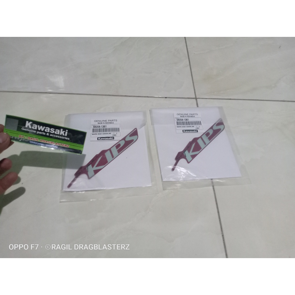 stiker striping fairing tulisan superkips ninja rr old merah maron maroon original Kawasaki