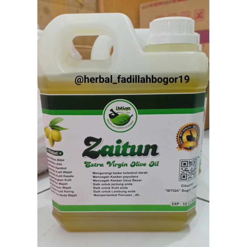 

Minyak Zaitun Ibtiqo Asli Original 1 Liter / 1kg Extra Virgin Olive Oil