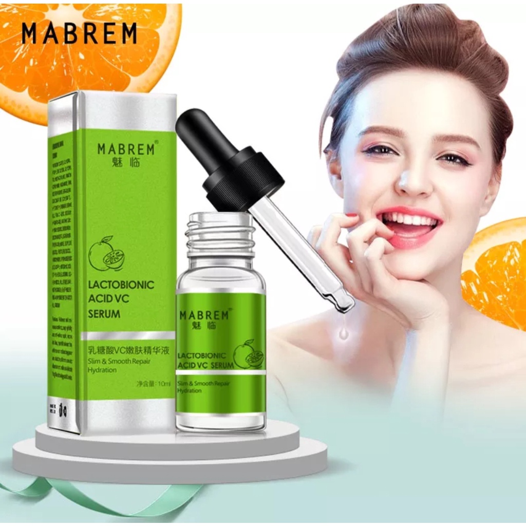 ORI MABREM VC Serum Pencerah Wajah/Serum Pengecil Pori-Pori Penghilang Komedo/Serum Perbaikan Wajah 