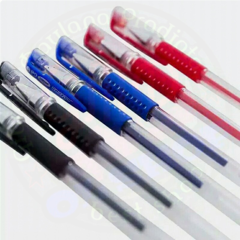 

[GMP] Pulpen Gel Warna 0.5 Hitam Merah Biru Import Berkualitas