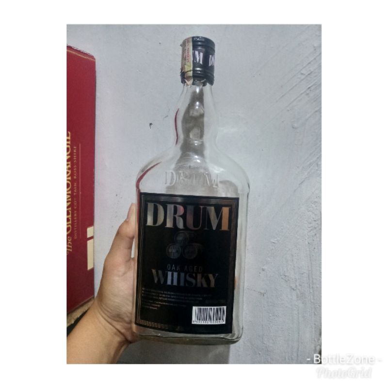 botol bekas minuman drum kotak decoupage