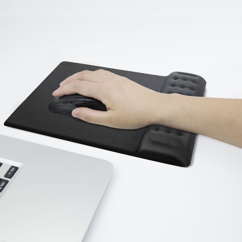 Set Mouse Pad Gaming Ergonomis Bahan Memory Foam Lembut Nyaman Anti Slip Dengan Bantalan Pergelangan Tangan