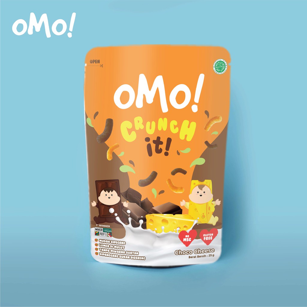 OMO! CRUNCH IT CHOCO CHEESE – Snack Sehat Bayi 8 Bulan