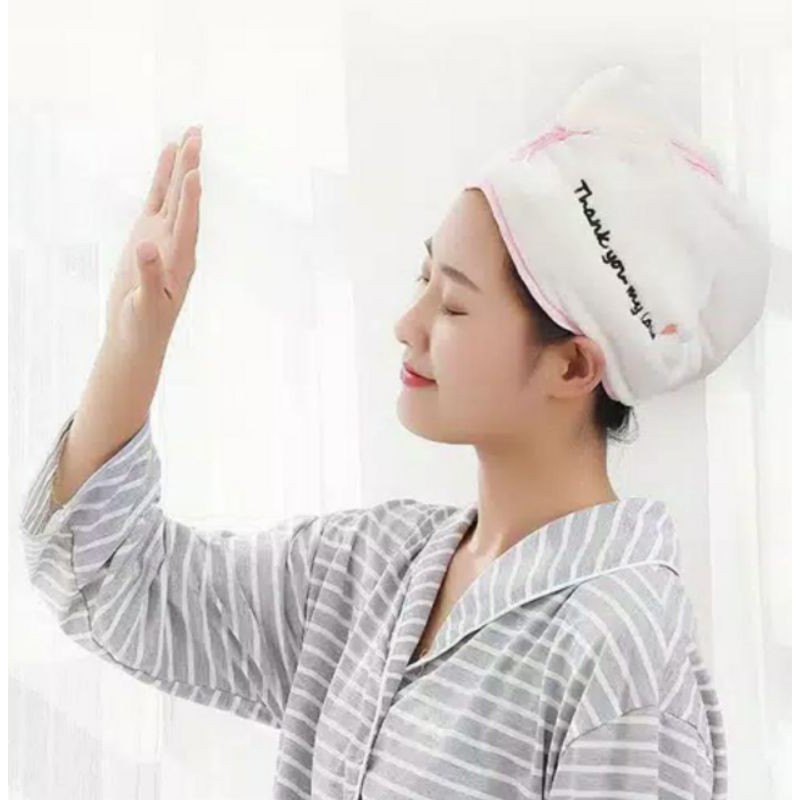 HANDUK KERAMAS MICROFIBER CEPAT KERING GOOD QUALITY - HAIR WRAP TURBAN MAGIC TOWEL RAPID DRY