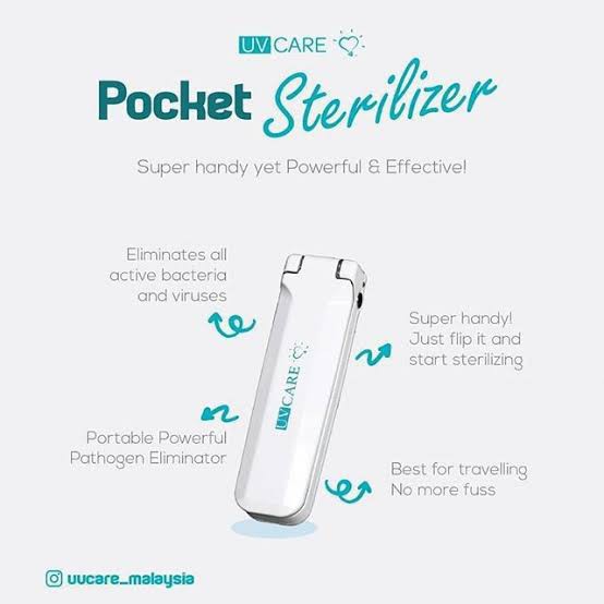 UV CARE POCKET STERILIZER Travel Alat Steril Portable Serbaguna UV Light Sterilizer