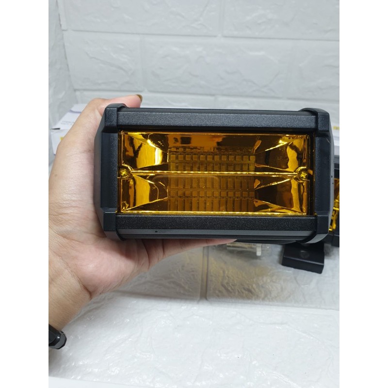 Lampu tembak sorot LED MYTH KUNING BAR cree cwl 24 mata 2 susun led motor