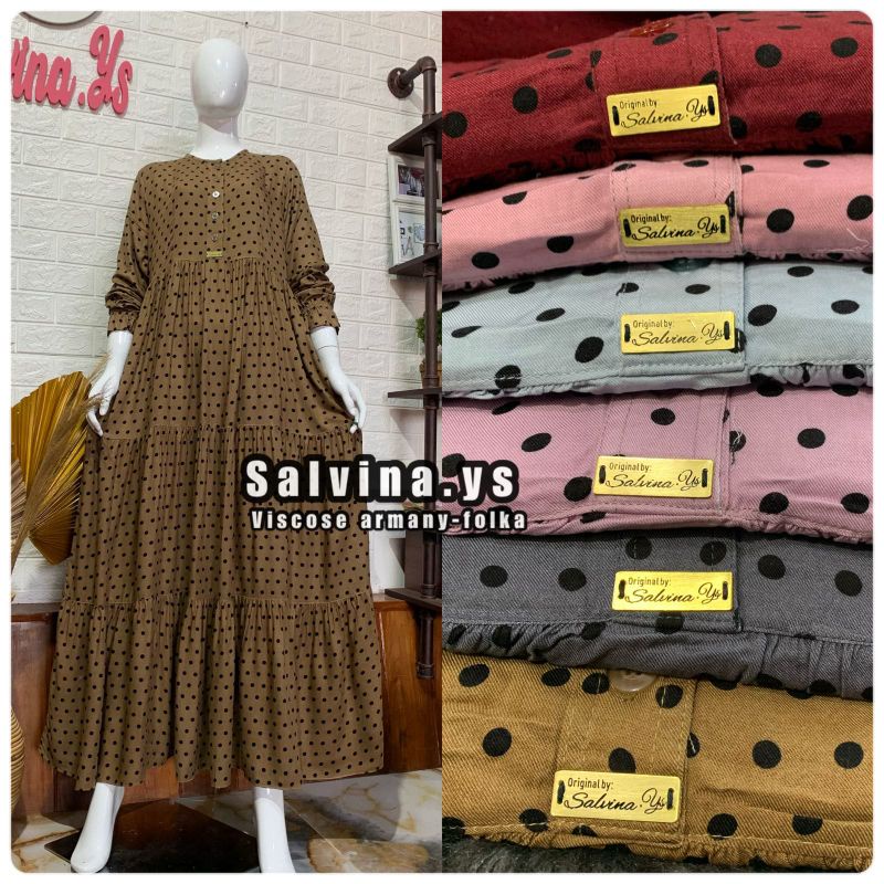 GAMIS MOTIF POLKADOT ORIGINAL BY SALVINA YS