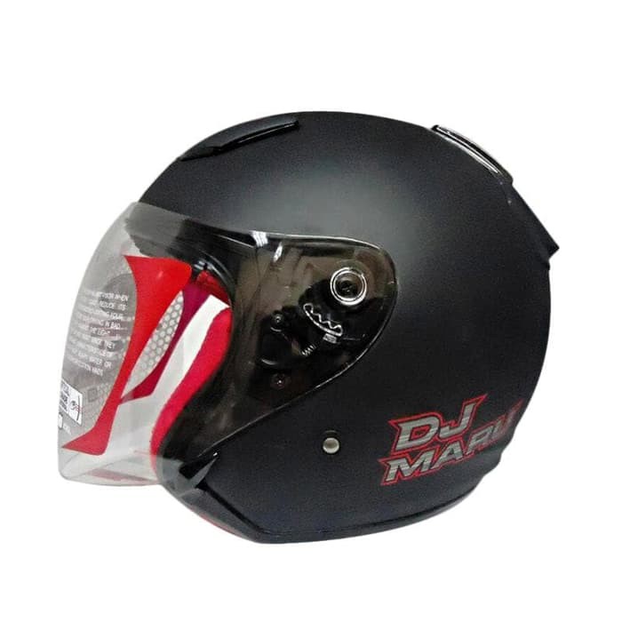 Helm KYT DJ Maru Solid - Black Matt ORIGINAL