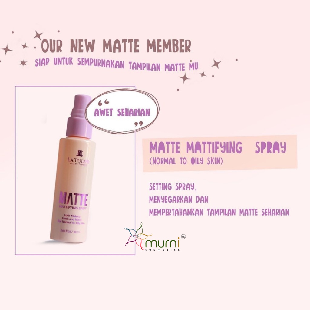 La tulipe matte mattifying spray
