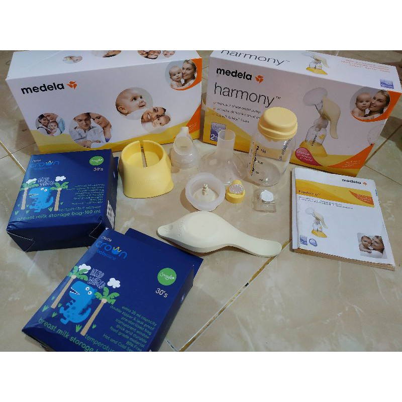 PRELOVED POMPA ASI MEREK MEDELA HARMONI BONUS BOTOL KACA ASIP MEREK BKA