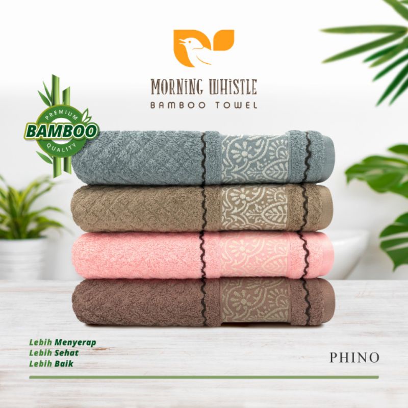 Handuk Mandi / Dewasa / Souvenir Morning Whistle Bamboo Cotton / Katun Bambu 70 x 140 cm 4 Motif