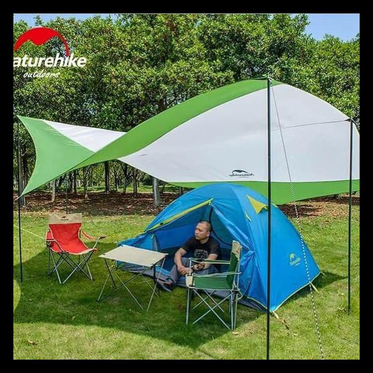 READY FLYSHEET NATUREHIKE 350X400 CM HEXAGONAL BIVAC SURVIVAL CAMPING TARP