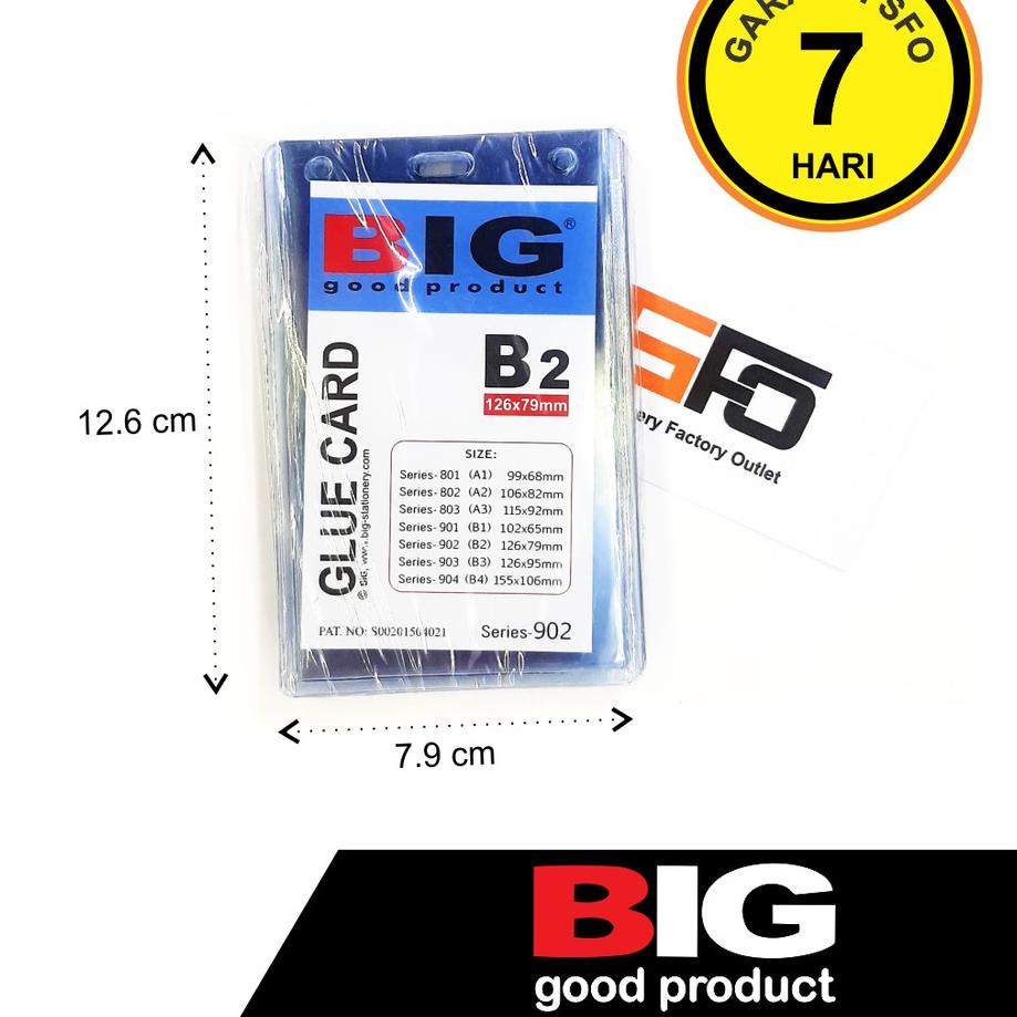

[KODE MHP88] ID Card Mika Big B2 126mm x 79mm (Name Tag / Glue Card / Card Holder)