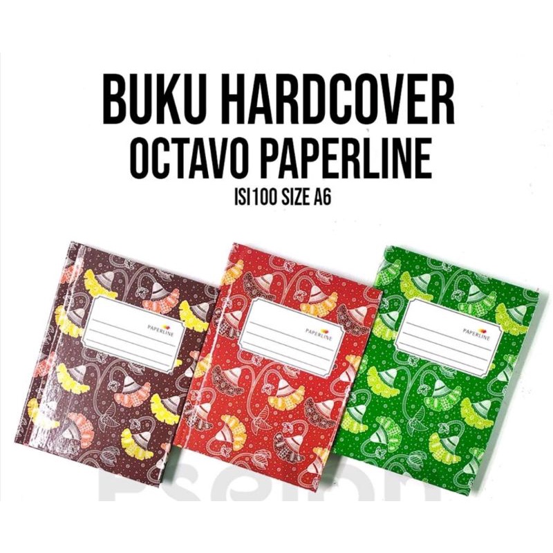 

PAPERLINE - Hardcover Octavo/buku agenda uk A6 100 sheet (1 buku)