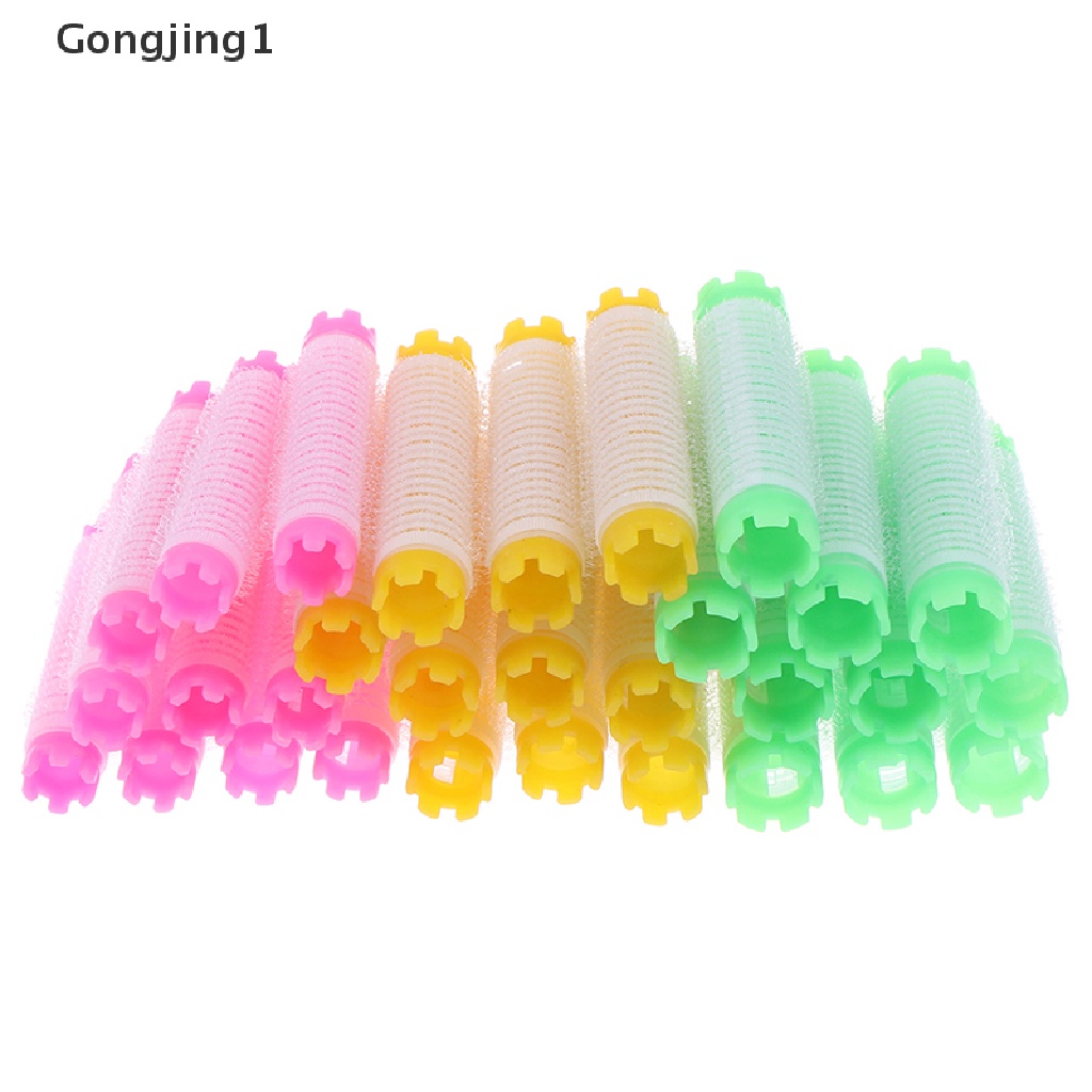 Gongjing1 10pcs / Set Roller Pengeriting Rambut