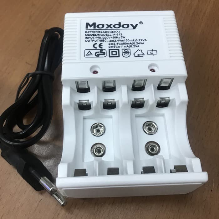 Charger Baterai Maxday 612 Alat Cas Baterai AA AAA 9V Maxday 612 | distshop