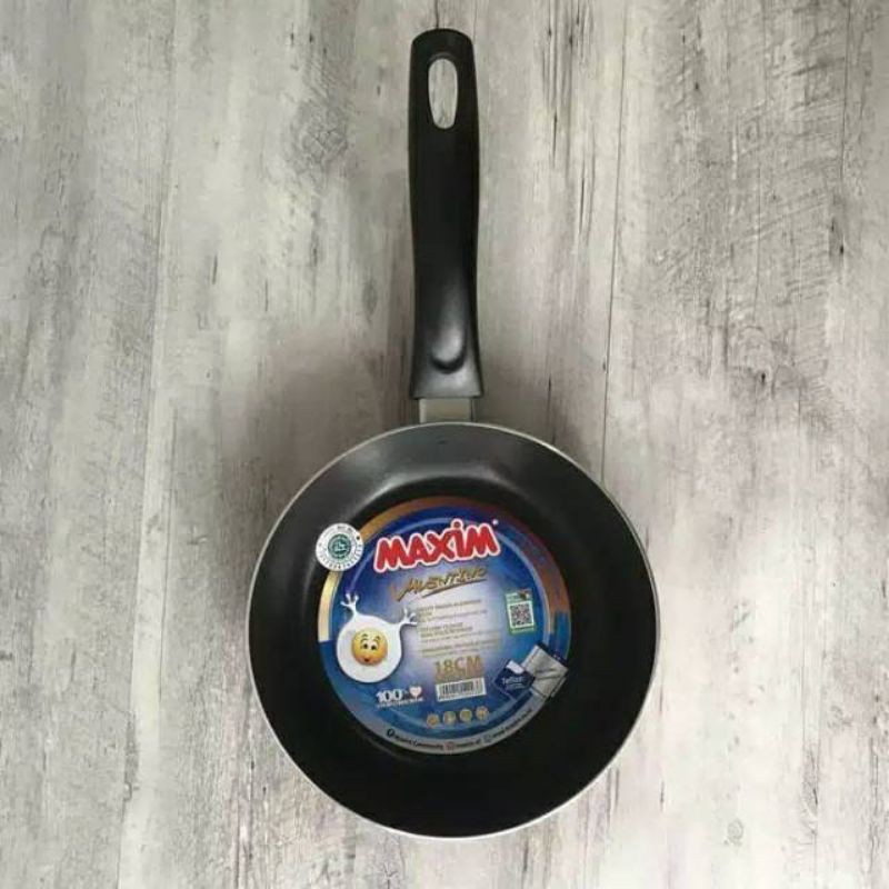 Maxim Fry Pan Maxim 12 18 20 22 24 26, Teflon Penggoreng , Wajan Valentino. Pilih Ukuran 12 sampai 26. Frypan bulat