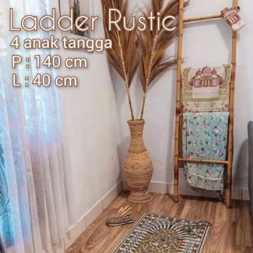 [TERMURAH]TANGGA BAMBU|BAMBOO LADDER|TANGGA DEKORASI|LEADER JILBAB|KERUDUNG|DASTER|MUKENA|SARUNG|SEJ