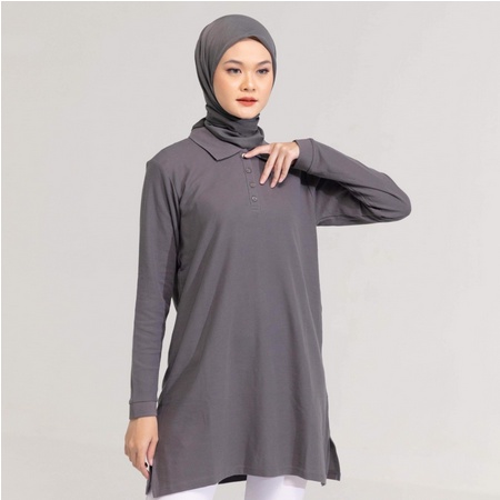 DAUKY Atasan Wanita Tunik Ladies Polo Shirt
