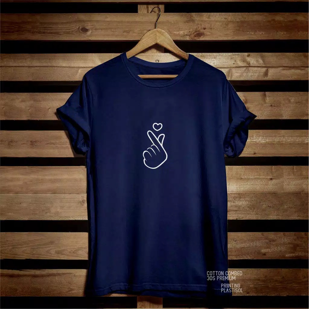 KAOS DISTRO PRIA/WANITA&quot;LOVE HAND&quot;cotton combed 30s