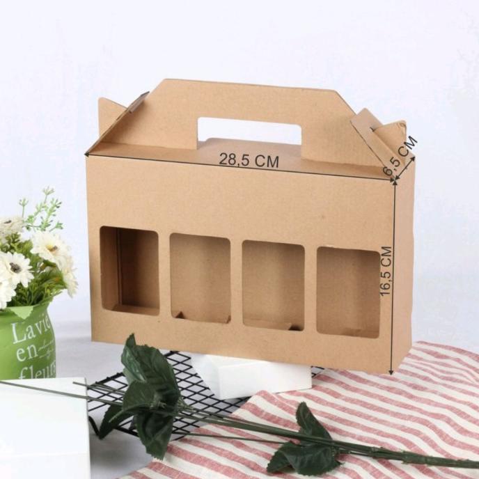 

Kardus Die Cut Tas Jinjing Botol 350ml x 4 Isi 10 Pcs DT-12