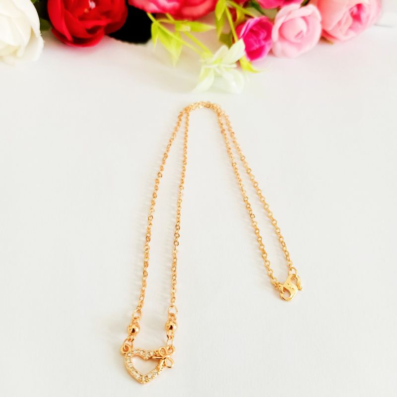 Kalung liontin mini love terlaris/kalung fashion wanita kekinian