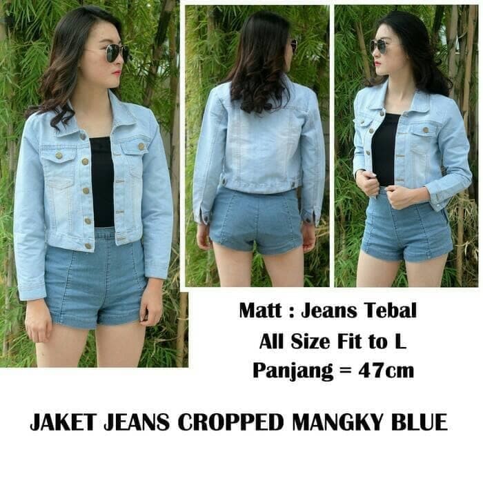 Terbaru Jaket Jeans Wanita Jaket Jeans Cropped Jaket Levis Pendek Diskon