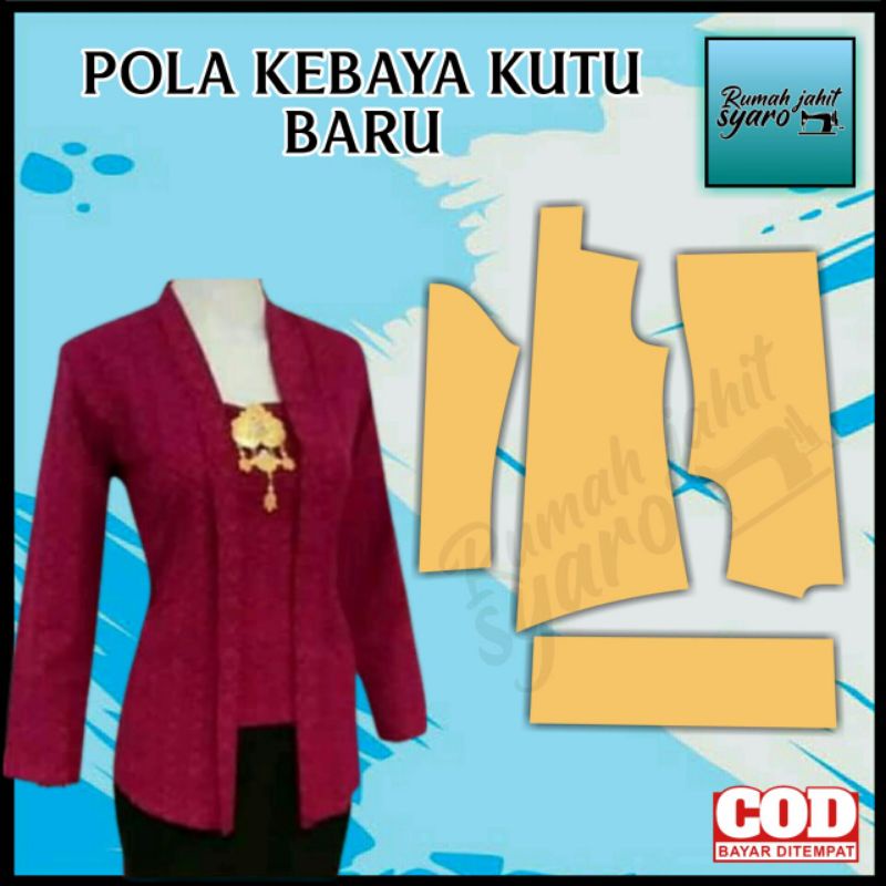 [ RJS26 ] Pola Dasar Jahit Pakaian Baju Instan Jiplak Atasan Kebaya Kutu Baru Kartini Modern - RJS P
