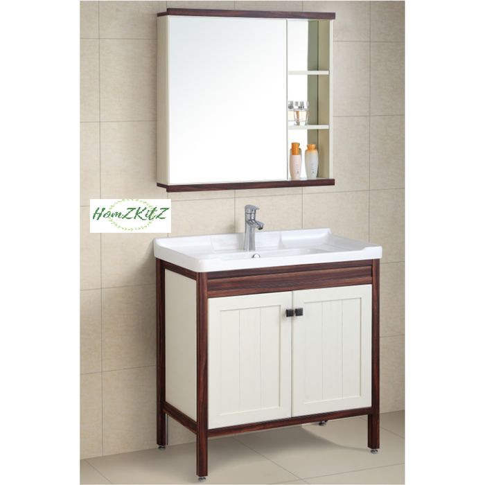 Cermin Kaca Rak Wastafel Kamar Mandi Bathroom Cabinet 1069802 Komplit