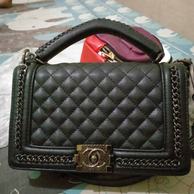 Tas Chanel Boy Handel Caviar
