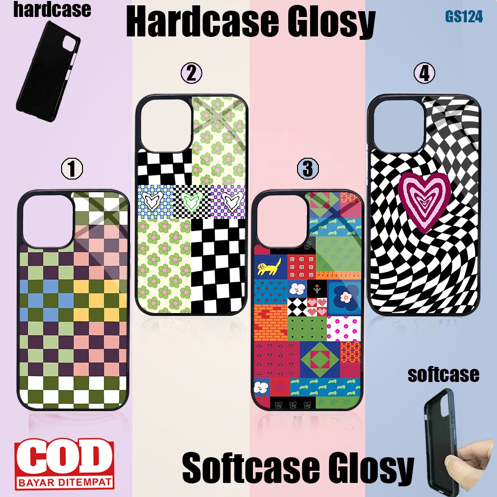 Jual (gs124) CASE GLOSY FOR IPHONE,SAMSUNG,OPPO,XIAOMI,INFINIX,REALME