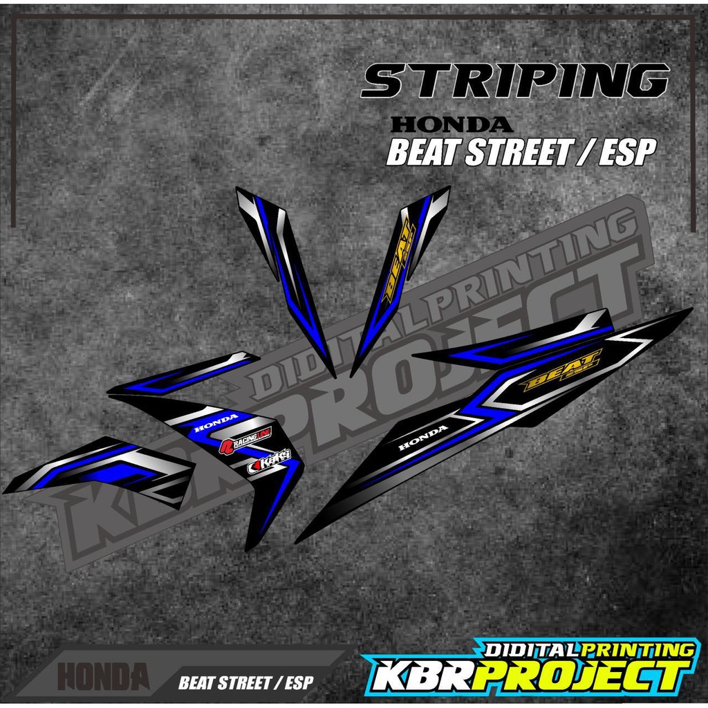 (cod) stiker motor - striping BEAT ESP STRET - motor HONDA - motor - BEAT - sticker variasi - Racing