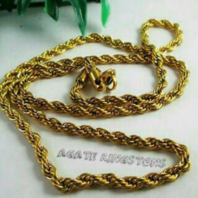 KALUNG TITANIUM RANTAI EMAS,,