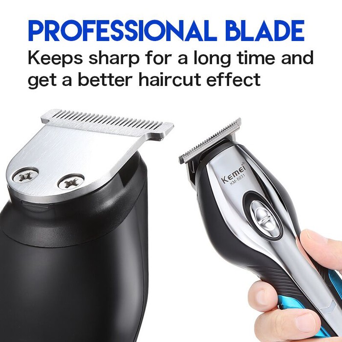 Kemei KM-5031 Professional Hair Clipper Alat Pemangkas Rambut 11 in 1 Alat Cukur Rambut Kemei