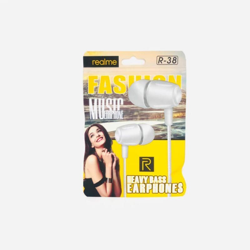 Headset REALME R-38 EXTRA BASS Handsfree REALME R38 EXTRABASS Earphone REALME R-38 EXTRA BASS