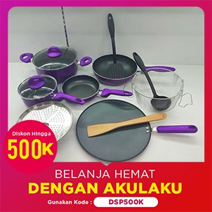 Supra Panci Teflon Cookware Set 12 Pcs Rosemary