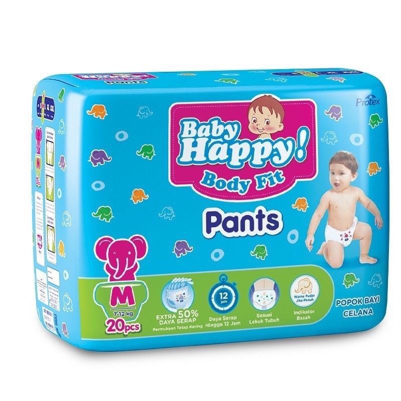 BABY HAPPY PANTS M ISI 20+2 - POPOK CELANA UK M ISI 20+2