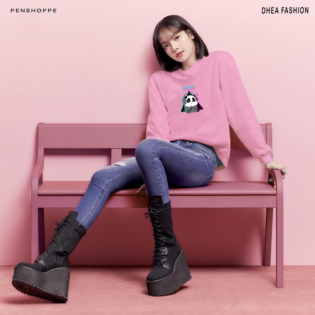 Panda Mood Feel The Song Sweater Unisex | Dhea Fashion