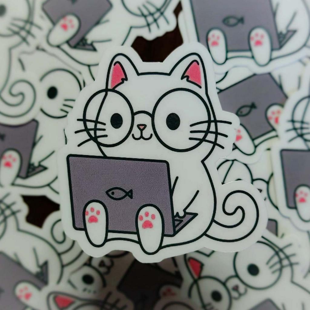 

Sticker Kucing Main Laptop Kualitas Anti Air Tahan Gores Stiker Lucu - Laptop/ Jurnal/ Tumbler/Koper/Cermin/ Kulkas DLL