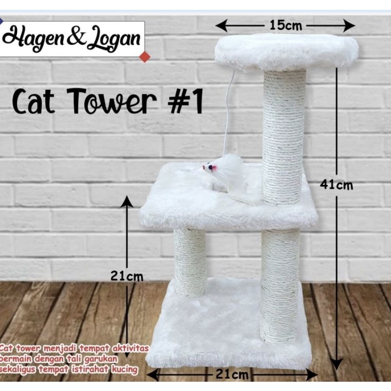 CAT TOWER/ GARUKAN KUCING #1/MAINAN CAKARAN KUCING/TIANG MAINAN KUCING