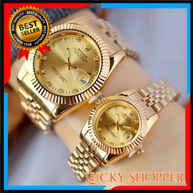 Jam Tangan Rolex Couple Gerigi Anti air    -LUCKY SHOPPER-#jamtangan