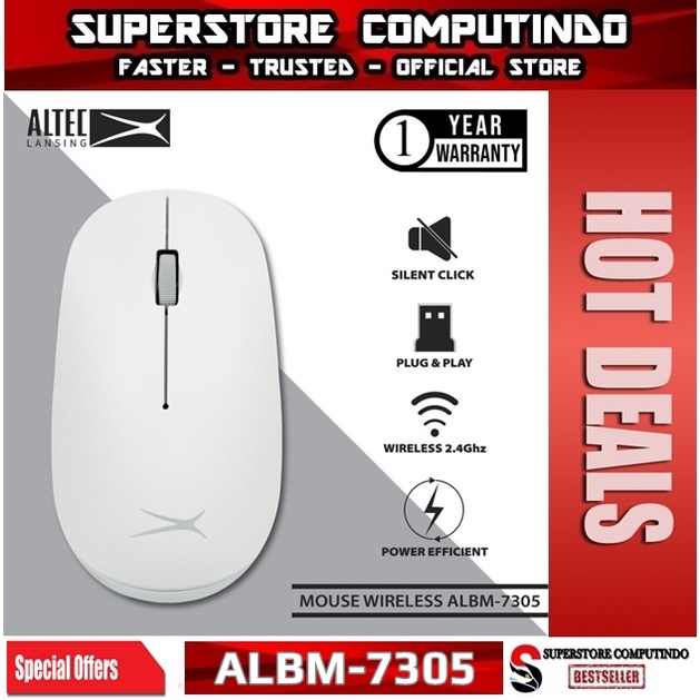 Mouse Wireless Altec Lansing ALBM-7305 White | Altec ALBM7305 White