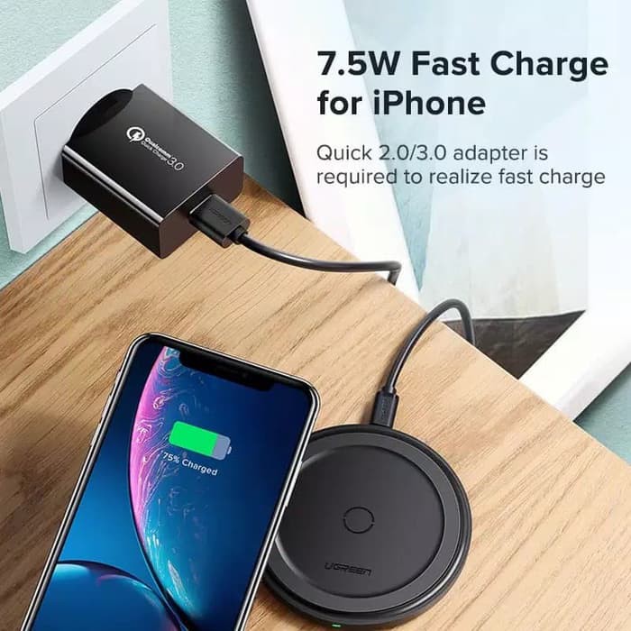 Ugreen Fast Wireless Charger 10watt BLACK-60470