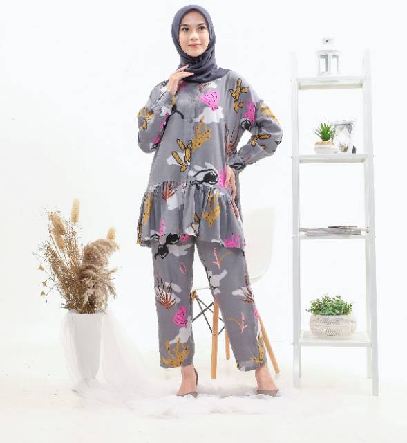 Karina Piama Set, DRESS MUSLIM, baju wanita, baju gamis, dress, gamis, Baju gamis, fashion wanita