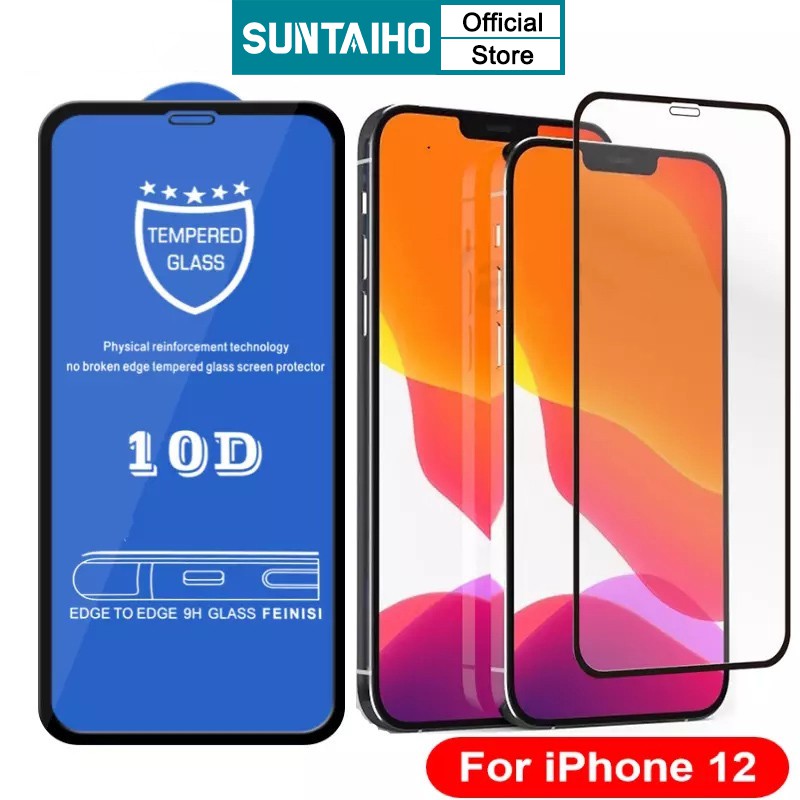 Suntaiho Pelindung Layar Tempered Glass 10D Full Cover