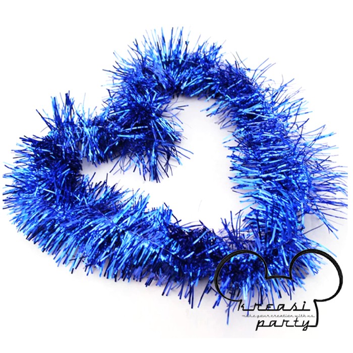 Promo Slinger / Tinsel / Hiasan Natal / Hiasan Parcel / Slinger Biru terbaik