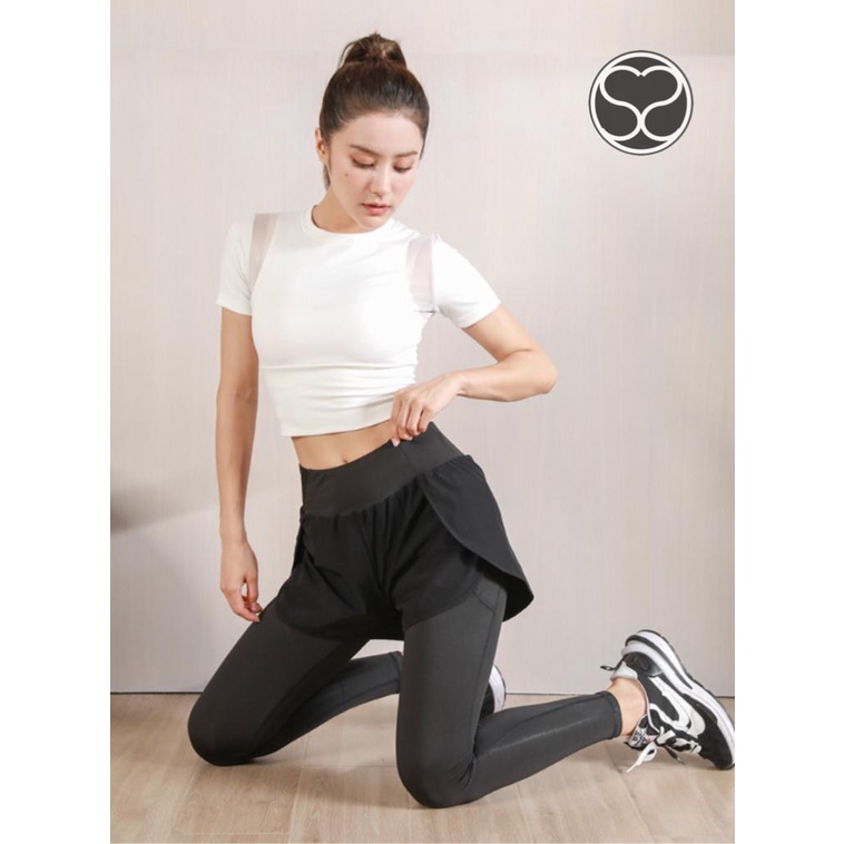 SecondShape - Megan 2in1 Celana Pendek &amp; Legging Olahraga Wanita Sport